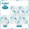 100 Pcs Ocean Coral Paper Napkins 3-ply 6.5'' x 6.5" Disposable Blue Starfish Seashell Dinner Size Napkins Under the Sea Square Beverage Napkins for Beach Dinner Bathroom Kitchen Supplies Decorations view 4