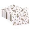 100 Pcs Western Cowboy Paper Napkins 3 Ply Cactus Horse 6.5 x 6.5 Inches Disposable Absorbent Hand Towels Wild West Rodeo Guest Napkins for Horse Theme Cowboy Birthday Dinner Bathroom Party Supplies view 1