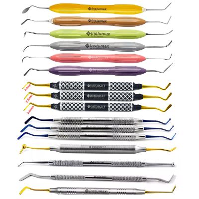 13pcs Dental Composite Filling Instruments Set Restorative Tools for Tooth Shaping, Polishing & Material Placement | Stainless Steel Spatula, Plugger, Burnisher, Scaler Kit