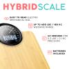 Adamson Hybrid 2-in-1 Analog & Digital Weighing Scale for Body Weight up to 400lbs - Thick Tempered Glass - Extra Large Display - Easy to Read Digital Bathroom Scale - Wood with White Backlight view 2