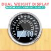 Adamson Hybrid 2-in-1 Analog & Digital Weighing Scale for Body Weight up to 400lbs - Thick Tempered Glass - Extra Large Display - Easy to Read Digital Bathroom Scale - Wood with White Backlight view 3