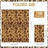 100Pcs Leopard Print Guest Napkins Disposable Animal Adventure Paper Napkins Decoration for Table Bathroom Safari Leopard Themed Birthday Baby Shower Party Supplies view 2