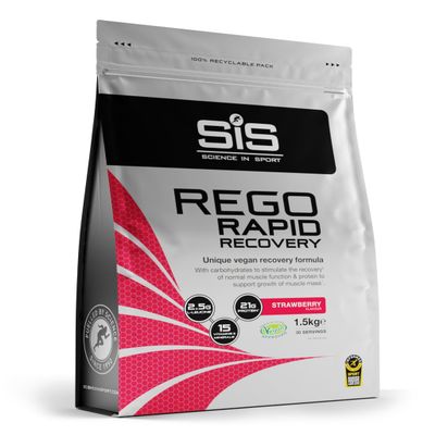 SiS REGO Rapid Recovery - Vegan-Friendly Protein Powder for Muscle Support - 21g Protein Per Serving - 15 Vitamins & Minerals - Sports Nutrition - Strawberry Flavor - 52oz
