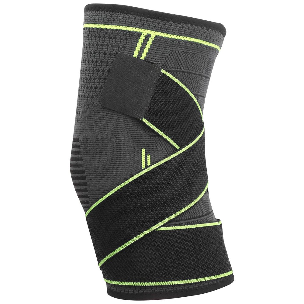 ZJchao Compression Knee Sleeve, Outdoor Dual Sports Thigh Compression Sleeve Knee Pads Dual Pressure Bands Brace for Meniscus Tear, & Arthritis (L)