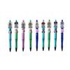 Dog Breed Paw Print Beaded Ballpoint Pen with Refill, Shih Tzu, Chihuahua, Boxer, Pomeranian, St. Bernard, German Shepherd, Cocker Spaniel (#3 - Labradoodle, Pink) view 1