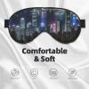 Aerial Night of View Hong Kong Print Lightweight Sleep Mask Breathable Light-Blocking Travel Yoga Outdoor Adventures view 3