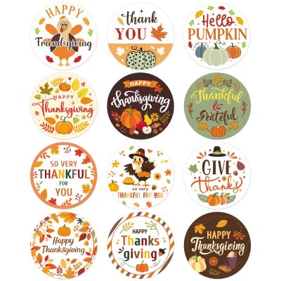 HEYINSHEN 120Pcs Happy Thanksgiving Stickers Thankful for You Stickers