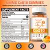 2 Pack CoQ10 Gummies, CoQ10-600mg- 3X Better Absorption Co q 10 Supplement Plus Omega-3, Magnesium, Vitamin B3 & Zinc for Adults Energy, Brain Heart Support,120 Counts view 2