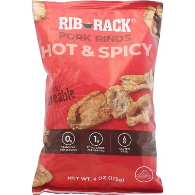 Rib Rack, Pork Rinds Sea Salt, 4 Ounce
