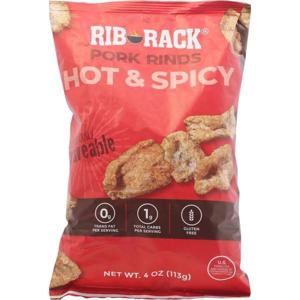 Rib Rack, Pork Rinds Sea Salt, 4 Ounce