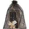 SUNGULF 12x16 Inches Drawstring Organza Bags Sheer Large Pouches Wedding Favor Party Christmas Gift Bag (Black Stars and Moon, 50 Packs) view 2