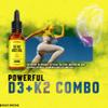 BASIC GREENS Vitamin D3 K2 Liquid Drops 2000 IU D3 + 85 mcg K2 MK-7 Calcium Absorption, Bone & Immune Support 30 Servings, Sugar Free, Made in USA view 2