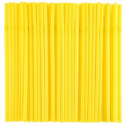 200 Pack Black Flexible Plastic Straws, 8.5" Long Bendy Disposable Drinking Straws, 0.23 Diameter Bendable Straws for Lemonade, Cocktails, Cold Drinks, Juice, Soda, Iced Coffee and Parties