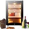 300 Count Electric Cigar Humidor Cabinet, 50L Electronic Cooler with Cedar Wood Shelves, Premium Cigar Storage, Humidifier for Optimal Humidity Control