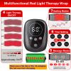 Cordless Red Light Therapy Belt for Body Rechargeable 5000mAh 660nm & 850nm Near Infrared Red Light Therapy Device with Vibration Pulse Timer - Portable Heating Pad Wrap Black view 2