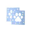 40Pcs Paw Print Napkins 2 Layers Paw Print Party Supplies Farm Animal Party Napkins for Animal Themed Birthday Western Part (Blue) 6.5in view 1