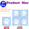40Pcs Paw Print Napkins 2 Layers Paw Print Party Supplies Farm Animal Party Napkins for Animal Themed Birthday Western Part (Blue) 6.5in view 2