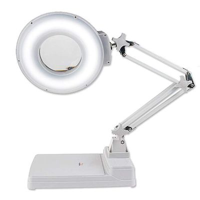 PUCNHZYNW Magnifier, 10X Magnifying Lamp with Stand - Table & Desk Lamp with 36 LED Light, Great Hands Free Magnifier for Seniors Reading, Hobbies, Crafts, Workbench, Diamond Art