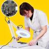 PUCNHZYNW Magnifier, 10X Magnifying Lamp with Stand - Table & Desk Lamp with 36 LED Light, Great Hands Free Magnifier for Seniors Reading, Hobbies, Crafts, Workbench, Diamond Art view 3