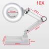 PUCNHZYNW Magnifier, 10X Magnifying Lamp with Stand - Table & Desk Lamp with 36 LED Light, Great Hands Free Magnifier for Seniors Reading, Hobbies, Crafts, Workbench, Diamond Art view 4