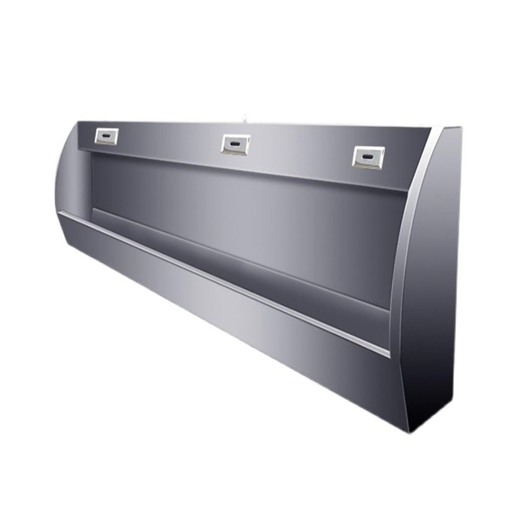 High Efficiency 304 Stainless Steel Wall Mounted Urinal for Men, 100cm Intelligent Sensor Flush Trough, Commercial Splash-Proof for Schools & Public Restrooms
