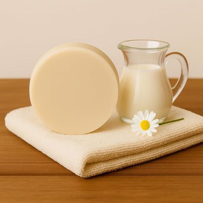 FABLE ORANGE Organic Handmade Goat Milk Baby Soap, Natural Gentle Cleansing, 100g, Made with Organic Olive Oil, Shea Butter, For Sensitive Skin, Newborns and Infants