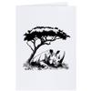Azeeda 4 x 'Rhino Resting Under Tree' Gift Tags/Labels (GI00111342) view 1