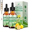 2 Pack 12-in-1 Magnesium Complex Liquid Drops, Chelated Magnesium Citrate Glycinate Taurate Malate Aspartate w. Ashwagandha Theanine D3 & Zinc for Relaxation Sleep Immune Health & Muscle Function. view 1