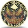 10 Year Phoenix Sobriety Coin Rebirth in Sparks NA Medallion Spiritual Token for Recovery & Clean Time Empowering NA AA Chips Gift for Men & Women view 1
