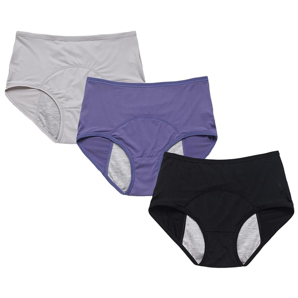 Leakproof Underwear Set, Leakproof Panties For Over 60 With Incontinence, High Waist Leak Proof Panties (3Pcs-2,Medium)