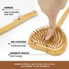 15.75" Heart-Shaped Bamboo Back Scratcher with Airbag Cushion Elastic & Gentle on Skin, Relieves Itching & Massages Back, Shoulders, Legs, Suitable for Women ,Men & Adults (A-Pure Wood Color) view 3