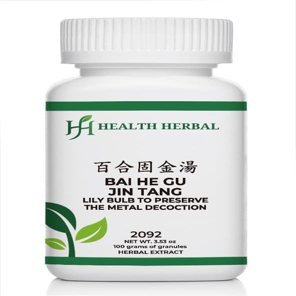 Health Herbal - HH2092 Bai He Gu Jin Tang/Lily Bulb Metal-Securing Decoction, Granule, 100 Grams/Bottle