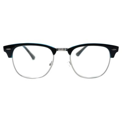 Incredible Bargains The Astoria Stylish Round Reading Glasses, Unisex Retro Browline Style Readers + 2.75 Blue with Silver