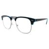 Incredible Bargains The Astoria Stylish Round Reading Glasses, Unisex Retro Browline Style Readers + 2.75 Blue with Silver view 2