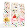 120 Pcs Rainbow Ice Cream Cups 12 oz Disposable Rainbow Polka Dots Paper Dessert Snack Bowl Colorful Polka Food Yogurt Cup Container for Hot or Cold Food Soup Candies Birthday Holiday Party Supplies view 1