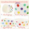120 Pcs Rainbow Ice Cream Cups 12 oz Disposable Rainbow Polka Dots Paper Dessert Snack Bowl Colorful Polka Food Yogurt Cup Container for Hot or Cold Food Soup Candies Birthday Holiday Party Supplies view 2