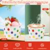 120 Pcs Rainbow Ice Cream Cups 12 oz Disposable Rainbow Polka Dots Paper Dessert Snack Bowl Colorful Polka Food Yogurt Cup Container for Hot or Cold Food Soup Candies Birthday Holiday Party Supplies view 3