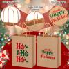 AmazingSpark 48 Pcs Christmas Kraft Gift Bags with Handles 4 Designs 5.91 x 3.15 x 8.27 Inches Xmas Paper Goody Bags Bulk for Treat Red and Green Holiday Party Favors Decoration Supplies(Modern) view 3