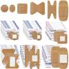 120Pcs Breathable Fabric Small Bandages, Round Oval and Square Flexible Adhesive Strips for Face and Small Wounds Protection Care(Multi-Style) view 1