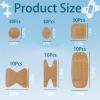 120Pcs Breathable Fabric Small Bandages, Round Oval and Square Flexible Adhesive Strips for Face and Small Wounds Protection Care(Multi-Style) view 2