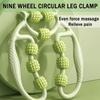 Relajador De Piernas, Relajador De Piernas De 12 Rodillos, Nine Wheel Circular Leg Clamp, Manual Circular Clamps Leg Massage, 360 Degree Legs Neck Hand Arms Massage Roller Muscle Relaxer (Blue) view 2