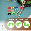 uxcell 20 Pcs Chopsticks Helper, Reusable Training Chopstick Hinges Connector Practice Chop Sticks Helpers for Adult Beginners Learners, Green/Orange Red view 3