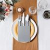 50 Pack Gray Linen Feel Napkins with Pocket, 2 Ply Gray Wedding Napkins, Decorative Dinner Napkin Paper, Prefolded Paper Disposable Airlaid Guest Hand Towel for Silverware Wedding Party Christmas view 2