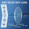 TOVEEN Half Lens Reading Glasses Blue Light Blocking, Half Moon Frame Semi Rim Spring Hinge Readers with Case for Men Women Black/Red/Purple 3 Pack +2.25 view 2