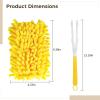 12-Pack Chenille Mop Pads, Washable Microfiber Cloths With 2 Handles, Yellow & White For Hardwood And Tile view 4