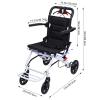 Folding Wheelchair Lightweight Portable Transit Travel Chair for Adults, Ergonomic Design with Adjustable Safety Strap, Carbon Steel Frame, PU Wheels, Smooth Ride, 8.2KG Weight, 200 lbs Capacity (S) view 2