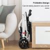 Folding Wheelchair Lightweight Portable Transit Travel Chair for Adults, Ergonomic Design with Adjustable Safety Strap, Carbon Steel Frame, PU Wheels, Smooth Ride, 8.2KG Weight, 200 lbs Capacity (S) view 4