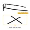 2 Pairs Ear Socks Replacement Temple Sleeves for Oakley Cartridge OX5137 Eyeglasses Frame, Silicone Soft Black Ear Tips view 2