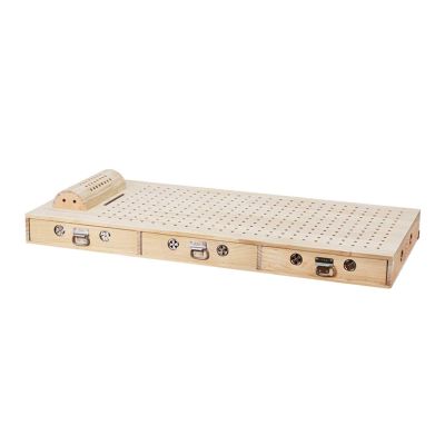 RZGZKLSH Solid Wood Moxa Warmth Bed with Pillow, Low-Smoke Design, Multi-Functional for Home Relaxation, Meditation & Yoga, 35.415.7 Inch