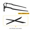 2 Pairs Ear Socks Replacement Temple Sleeves for Oakley Futurity OX8052 Eyeglasses Frame, Silicone Soft Black Ear Tips view 2